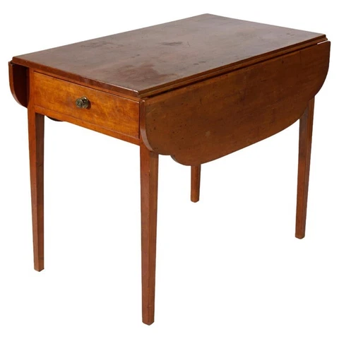 Antique Cherry Pembroke Drop Leaf Table Circa 1820 Cover