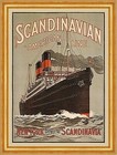 Scandinavian American Line New York Skandinavien Schiff Plakate A3 304 Gerahmt