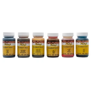 Fiebings Leather Dye 2oz 6/Pkg-Assorted - Picture 1 of 4