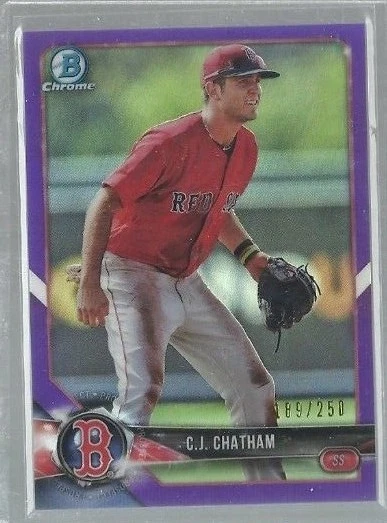 2018 Bowman Chrome Prospects Purple Refractors #BCP117 C.J. Chatham (ref34991) - Image 1 of 1