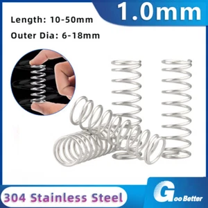 Wire Dia 1 mm Stainless Steel Spring Coil Spring Compression Spring Small Spring - Picture 1 of 12