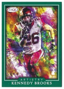 2022 SAGE HIT Artistry Green Kennedy Brooks #ART-KB READ&SAVE Oklahoma Sooners - Bild 1 von 2