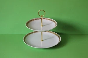 zauberhafte zweistöckige Etagere Fürstenberg 02826 Galerie Goldbordüre 032354 - Picture 1 of 1