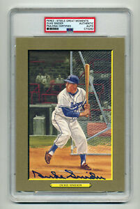 DUKE SNIDER  PSA/DNA SIGNED  PEREZ STEELE GREAT MOMENTS CARD