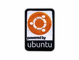 Parche/insignia bordada Powered by Ubuntu - Imagen 1 de 1