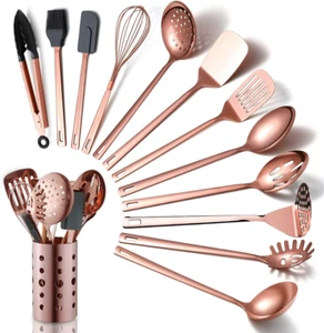 Copper Kitchen Utensils Set 13 Pieces Stainless Steel Cooking Utensils Set - Picture 1 of 7