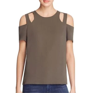 NWT Cooper & Ella Padma Cold-Shoulder BLACK Top SZ M - Picture 1 of 15