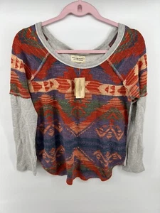 Ralph Lauren Denim & Supply long sleeve shirt Aztec Print Henley Knit M RARE - Picture 1 of 4