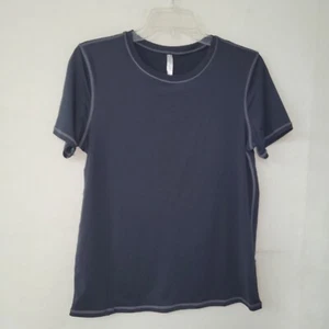 Fabletics Shirt Womens M Black Phoenix Lite Short Sleeve Active Top Workout Gym - Picture 1 of 11
