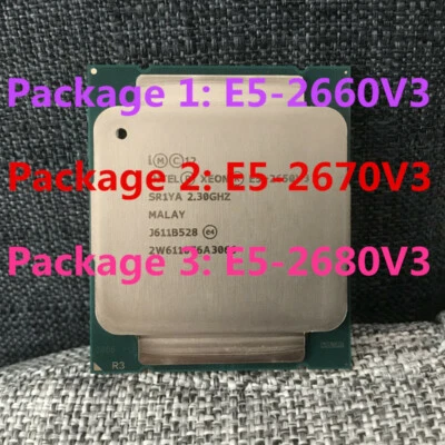 Processore server CPU Intel Xeon E5-2660V3 E5-2670V3 E5-2680V3 LGA 2011-3 - Immagine 1 di 3