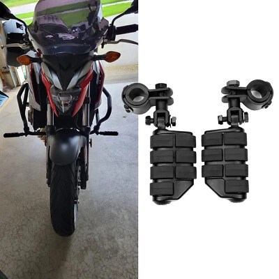 Par de abrazaderas de reposapiés de carretera de 1 1/4" 32 mm para Honda CB650F CB125F CB400F Foto 1 de 4