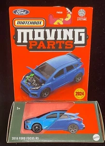 2018 Ford Focus RS Blue,2024 Matchbox Moving Parts #48 First Edition, Hood Opens - Picture 1 of 7