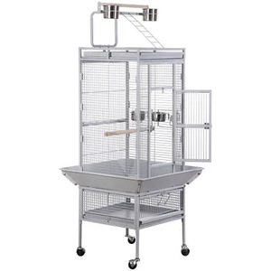 61'' Large Bird Cage Play Top Bird Parrot Finch Cage Macaw Pet Bird Supply White - Picture 1 of 20