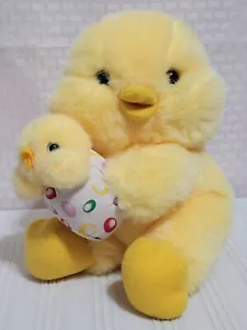 1994 Vintage Avon Mama Duck w/Chick Yellow Jellybeans Blue Eyes 8 Inch - Picture 1 of 9