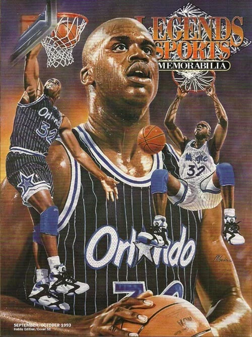 Revista de recuerdos deportivos H51 Shaquille O'Neal Orlando Magic Legends 1993 Foto 1 de 1