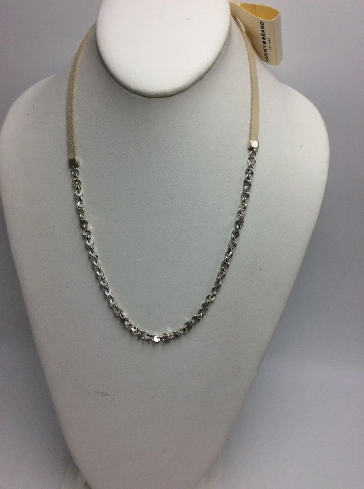 LUCK BRAND КОЖИ И СЕРЕБРИСТОГО ТОНА 20» ОЖЕРЕЛЬЕ SM6A - Изображение 1 из 1