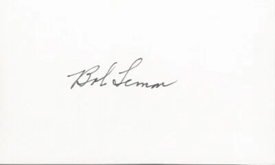 Bob Lemon Signed Cleveland Indians 3x5 Index Card 1948 WS Champs - Deceased 2000 - Image 1 of 2