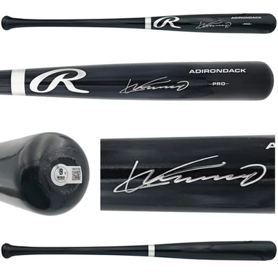 Vladimir Guerrero Sr Auto Black Rawlings Adirondack Pro Baseball Bat Angels BAS - Image 1 of 4
