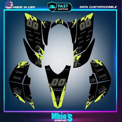 Kit de gráficos Yamaha YFZ450R 2003-2008 calcomanías pegatinas ATV todoterreno vinilo personalizado Foto 1 de 4