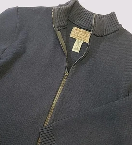 C.C. Filson Cardigan Zip Sweater 100% Virgin Wool Navy USA Made Style 717 Men M - Picture 1 of 14