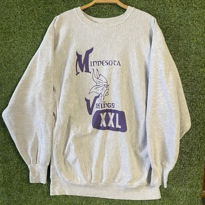 Pullover de Colección Minnesota Vikings Champion Tejido Inverso Calentamiento Gris Talla 3XL Foto 1 de 4