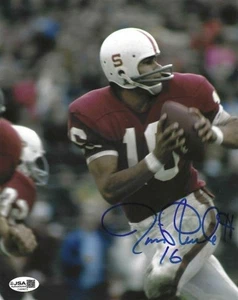 Signed 8x10 JIM PLUNKETT Stanford Cardinal Heisman Autographed photo - w/JSA COA - Picture 1 of 1