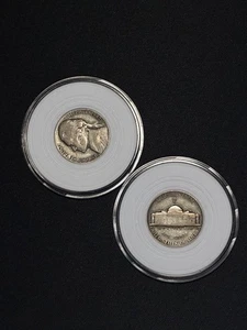 1942p 1943p Jefferson Nickel 2pc Set  - Picture 1 of 8