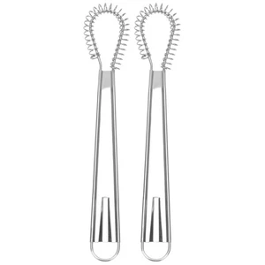 Agitador batidor de mano de cocina de acero inoxidable para el hogar (plateado) 2 piezas - Imagen 1 de 12