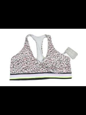 Sujetador deportivo DKNY SPORT Intimates blanco torcido delantero S Foto 1 de 4