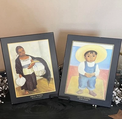 Juego de impresión artística Diego Rivera “Nina En Azul Y Blanco” y “Retrato De Ignacio” Foto 1 de 4