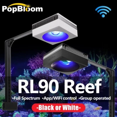PopBloom RL90 WiFi Reef Aquarium LED Light for Saltwater Coral Tank SPS LPS Grow - Image 1 of 4