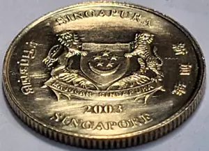 2003 Singapore 5 Cents Coin KM# 99 US SELLER COMBINED SHIPPING - Picture 1 of 2