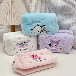 Sanrio Kuromi Cinnamoroll Melody Plush Pencil Case Cartoon Cute Large Capacity - Picture 1 of 6