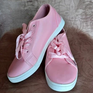 Jack Rogers Lia Women's Satin Lace-Up Casual Fashion Sneakers Pink Color Size 8 - Picture 1 of 9