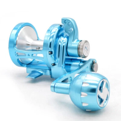 CAMEKOON Saltwater 66LBs Lever Drag Overhead Big Game Fishing Trolling Drum Reel - Image 1 of 4