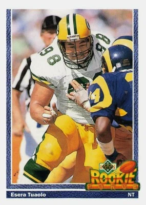 ESERA TUAOLO 1991 Upper Deck #635 Rookie Minnesota Vikings Football Card - Image 1 of 4