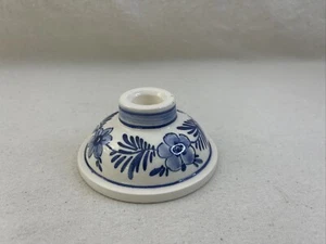 Vintage blau & weiß handbemalt DP Delft Holland Floral Kegel Kerzenhalter - Bild 1 von 9