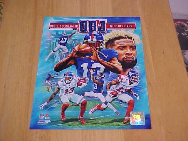Retrato de los Gigantes de Nueva York de Odell Beckham más foto 8x10 con licencia marrones Foto 1 de 1