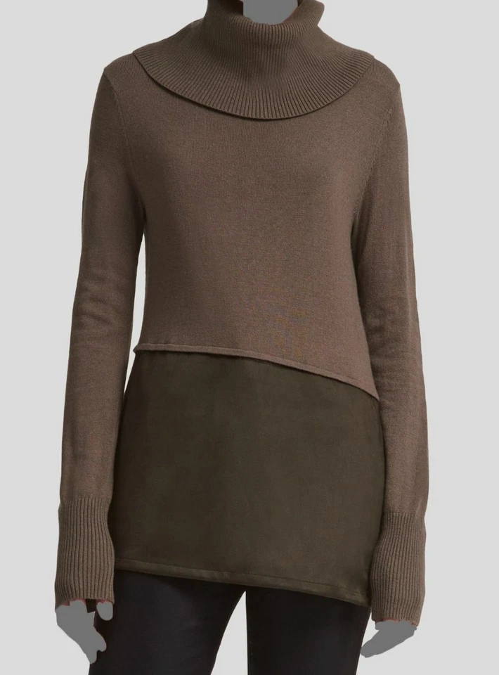 Suéter Pullover Manga Larga Cuello Tortuga Verde Dkny Para Mujer Talla X-Pequeño $99 Foto 1 de 1