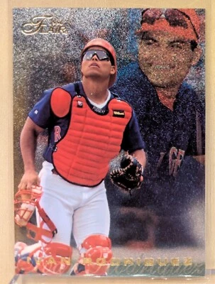 1996 Flair SILVER #178 Ivan Rodriguez HOF RARE SPECKLE GOLD LETTER PARALLEL - Image 1 of 2