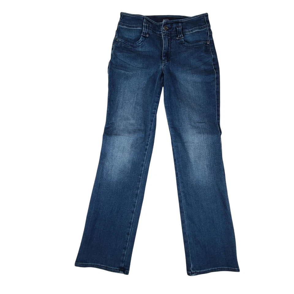 NYDJ Jeans Womens 4PS 28x29 Blue Marilyn Straight Low Rise Dark Wash Lift Tuck - Image 1 of 4