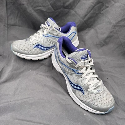 Zapatos para correr Saucony Grid Cohesion 11 de malla azul plateado para mujer 8 S10420-6 Foto 1 de 4