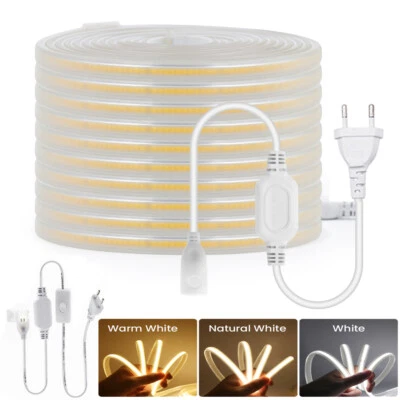 COB LED Streifen 230V Leiste Band Stripe Lichtschlauch Keine Lichtpunkte Dimmbar - Bild 1 von 4