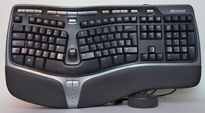 Microsoft Natural Ergonomic Wired Keyboard 4000 v1.0 UK QWERTY Layout - Black