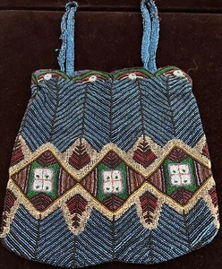 Antique Flapper  Beaded Purse C. 1900  A007 - Picture 1 of 7