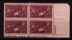 US USA Sc# 949  MNH FVF PLATE # BLOCK Sir Luke Fildes Painter Art The Doctor - Picture 1 of 1