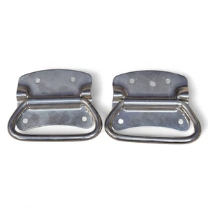 2 Pack Heavy Duty Chrome Surface Mount Chest Case Handles Pulls - Picture 1 of 1