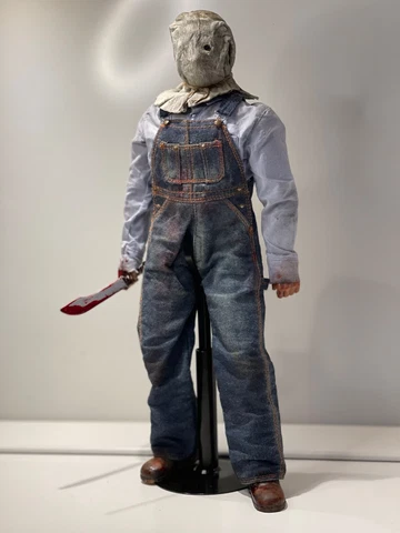 1:6 Hillbilly Terror Custom 12" figure Friday 13th Part 2 Jason w/ Knife & Stand Cover