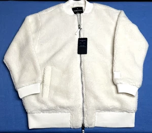 New Women's Fabletics Teddy Oversized Bomber Jacket Bone Color Size XL - NWT - Picture 1 of 9
