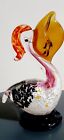 Murano Art Glass Pelican With Fish In Mouth Beak Blown Glass Sculpture Figurine 